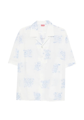 Kenzo animals-embroidered shirt - White