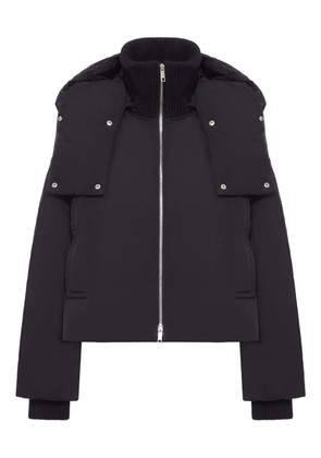 Sportmax puffer hooded zip-ip jacket - Black