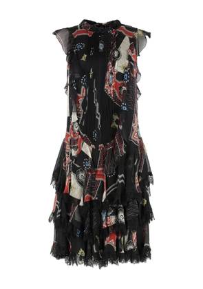 ETRO ruffled print dress - Black