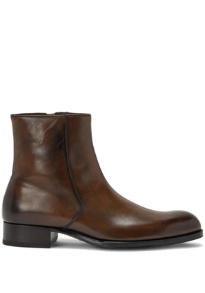 TOM FORD leather ankle boots - Brown