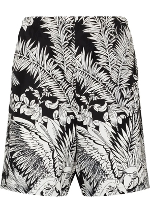 Palm Angels jungle parrots swim shorts - Black