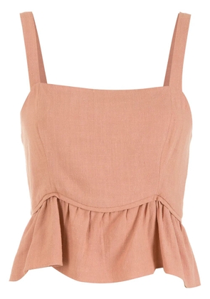 Olympiah Belize peplum cropped top - Neutrals