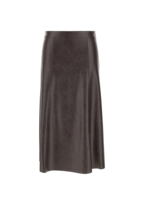 kaos flared midi skirt - Brown