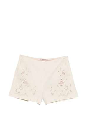 TWINSET floral-embroidery shorts - Neutrals