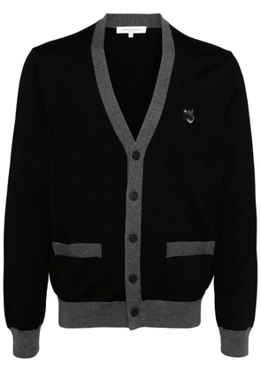 Maison Kitsuné Bold Fox Head Patch cardigan - Black