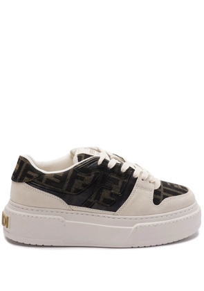 FENDI Zuca-motif panelled sneakers - Brown