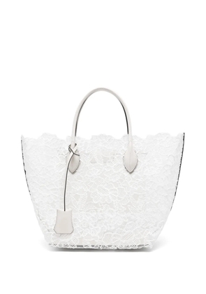 Ermanno Scervino lace handle tote bag - White
