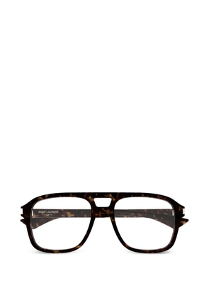 Saint Laurent Eyewear pilot-frames glasses - Brown