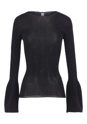 CFCL bell-sleeve ribbed top - Black