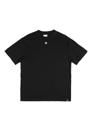 Courrèges logo-embroidered T-shirt - 9999 BLACK