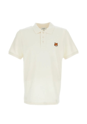 Maison Kitsuné fox-embroidered polo shirt - Neutrals
