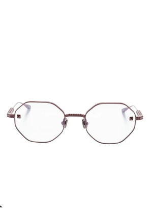 VALENTINO GARAVANI EYEWEAR V-Stud geometric frame glasses - Red