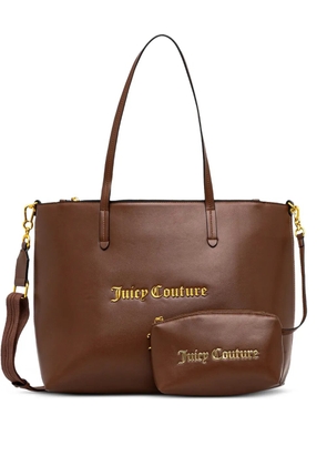 Juicy Couture logo zip-fastening tote bag - Brown
