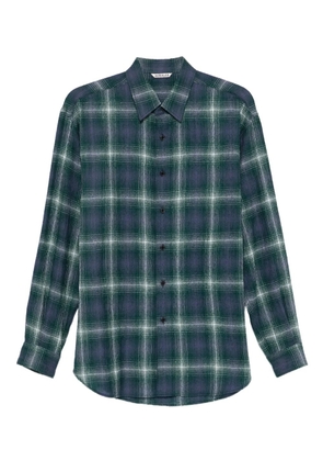 Auralee Airy checked shirt - Blue