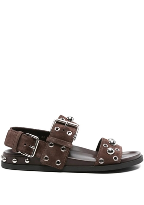 Valentino Garavani stud-embellished sandals - Brown