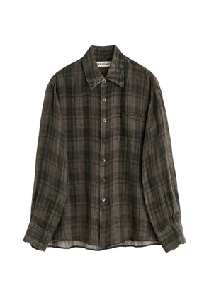 OUR LEGACY Above pocket checked shirt - Grey