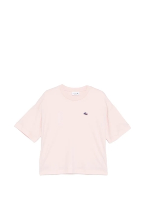 Lacoste logo-patched crew neck T-shirt - Pink
