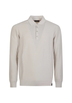 Fay long-sleeves polo shirt - Neutrals
