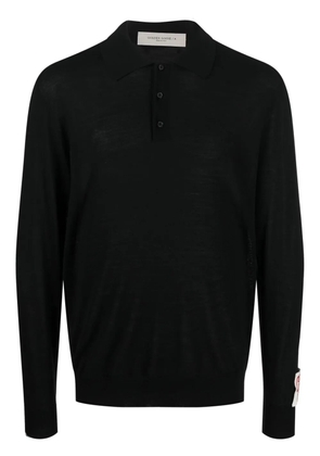 Golden Goose long-sleeve knitted polo shirt - Black