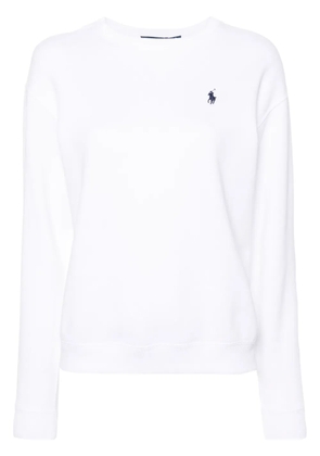Polo Ralph Lauren embroidered-logo jersey sweatshirt - White