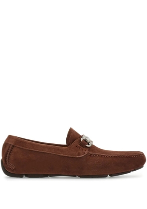 Ferragamo Gancini suede loafers - Brown