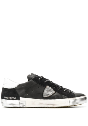 Philippe Model Paris distressed low-top sneakers - Black