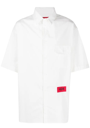 424 button down flap pocket shirt - White