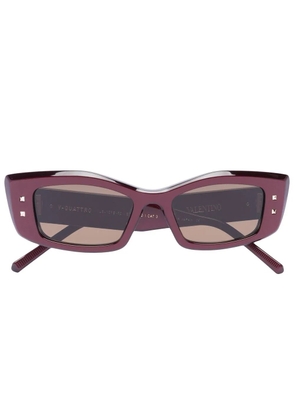 VALENTINO GARAVANI EYEWEAR rectangular-frame sunglasses - Red