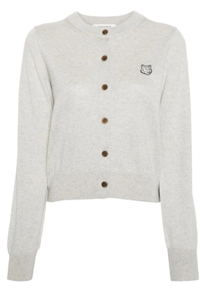 Maison Kitsuné Bold Fox Head wool cardigan - Grey