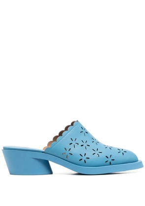 Camper Bonnie floral cut-out mules - Blue