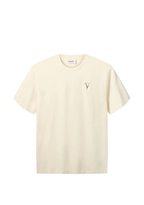 Foret Posy floral-embroidered T-shirt - Neutrals