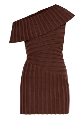 Cult Gaia one-shoulder mini dress - Brown