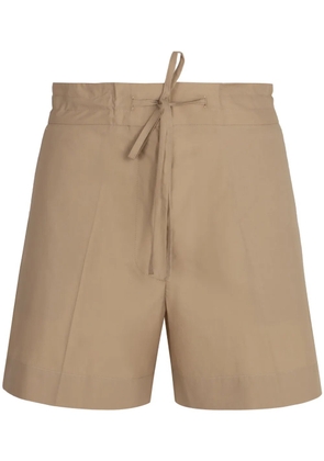 P.A.R.O.S.H. pleat detailing cotton shorts - Neutrals