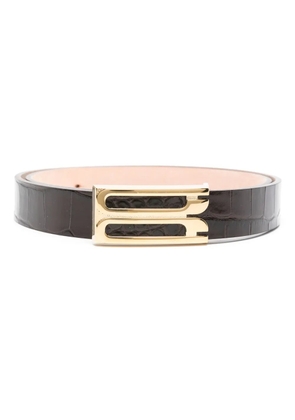 Victoria Beckham embossed-leather belt - Brown