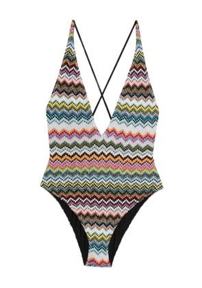 Missoni V-neck swimsuit - Pink