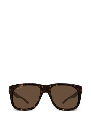 Gucci Eyewear geometric-frame sunglasses - Brown