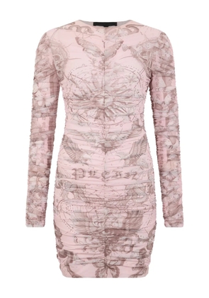 Philipp Plein draped mini dress - Pink