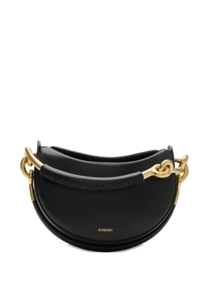 Burberry half-moon leather clutch - Black