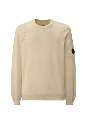 C.P. Company Lens-detail cotton sweater - Neutrals