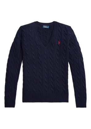Polo Ralph Lauren cable-knit V-neck sweater - Blue