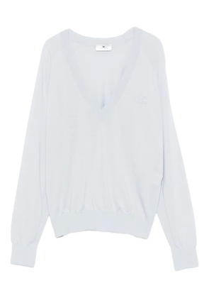 Elisabetta Franchi logo-motif sweater - Blue