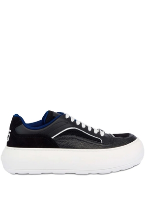 Moschino platform leather sneakers - Black