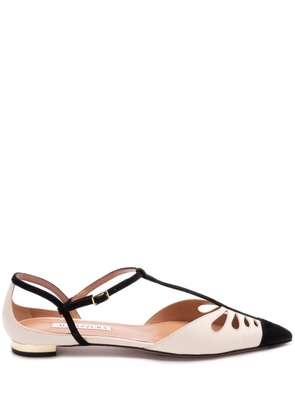 Aquazzura cut-out leather pumps - White