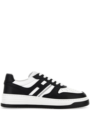 Hogan panelled-design leather sneakers - Black