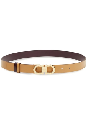 Ferragamo Gancini-buckle reversible leather belt - Neutrals