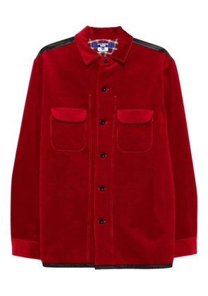 Junya Watanabe MAN panelled shirt jacket - Red