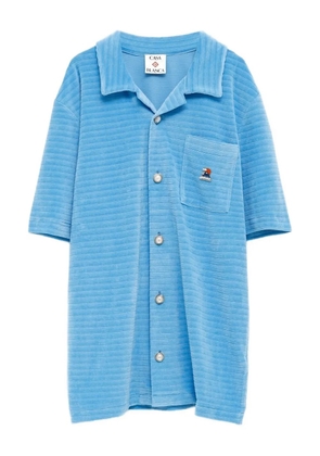 Casablanca striped short-sleeve shirt - Blue