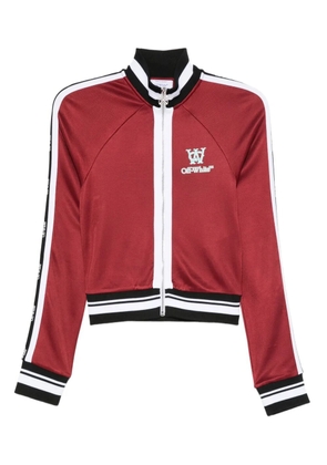 Off-White stripe-trim track jacket - Red