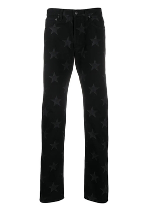 Takahiromiyashita The Soloist star printed cotton trousers - Black