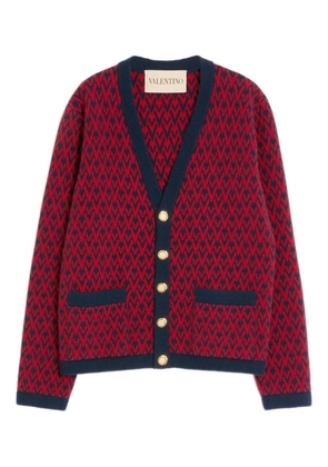 Valentino Garavani toute la v pattern cardigan - Red